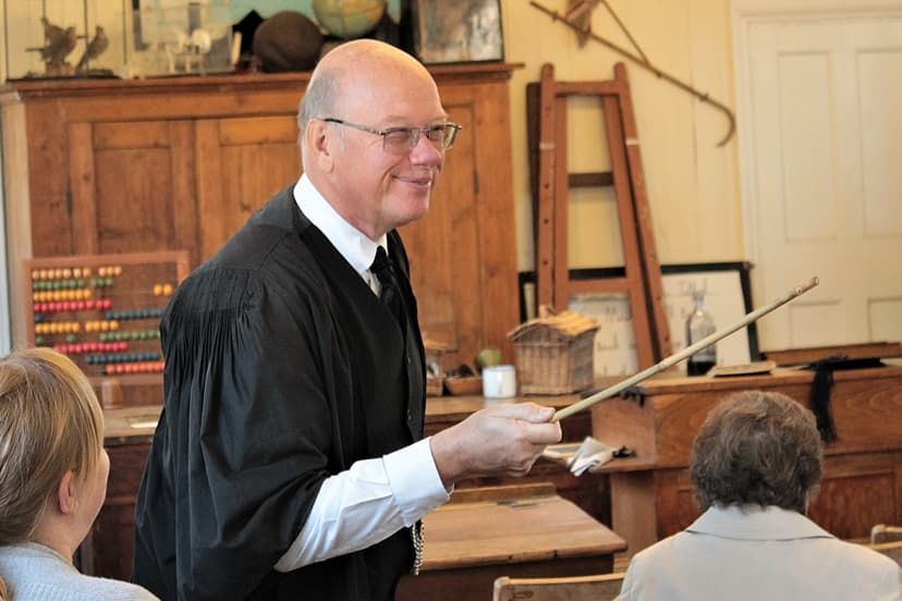 A class of children learning at the Rural Life Living Museum