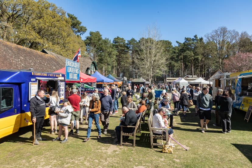 Lots of visitors enjoying a special event at the Rural Life Living Museum