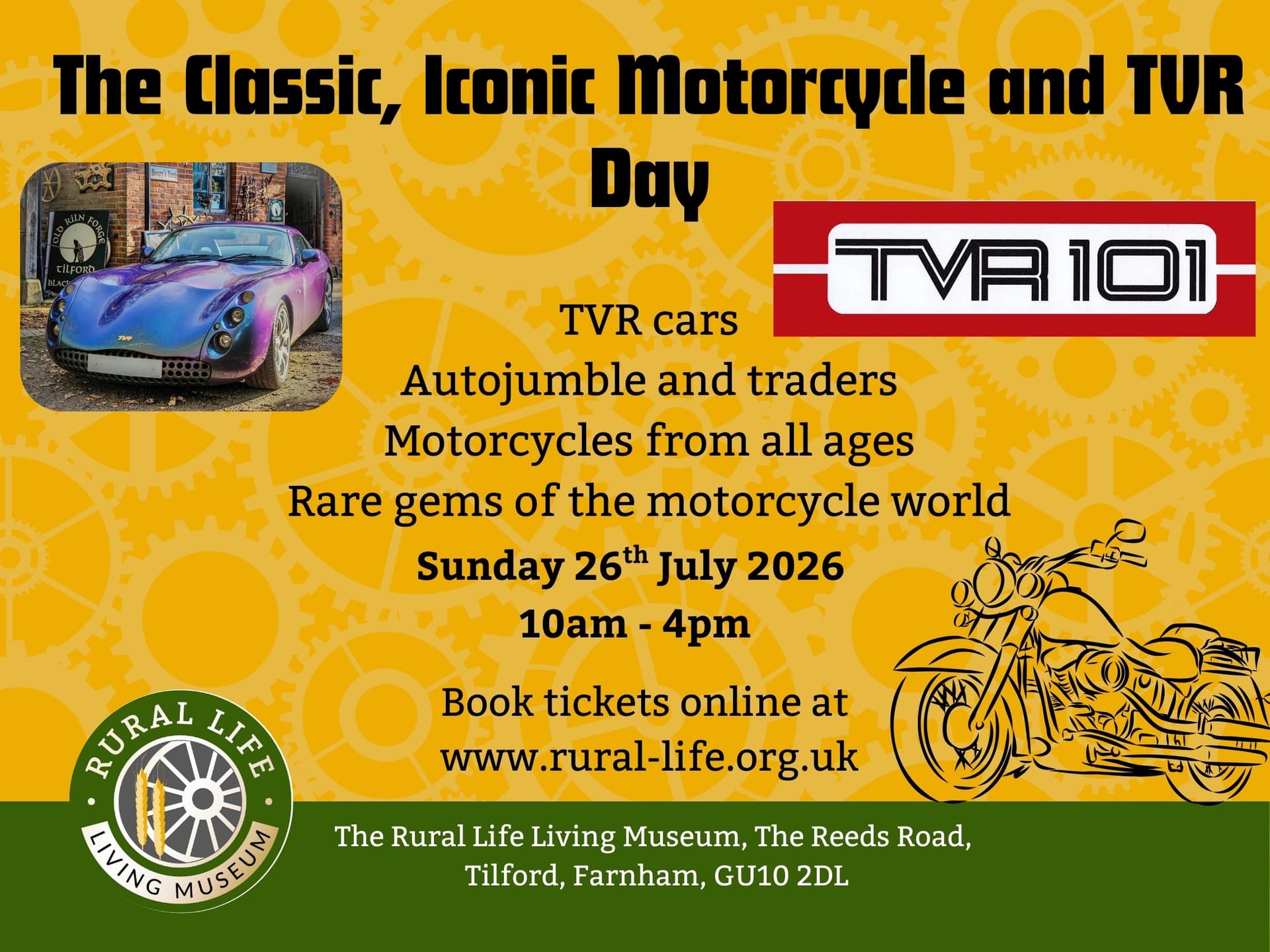The TVR and classic iconic Motorcycle Day